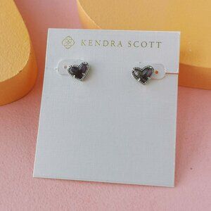 Kendra Scott - Ari Heart Amethyst Silver Stud Earrings